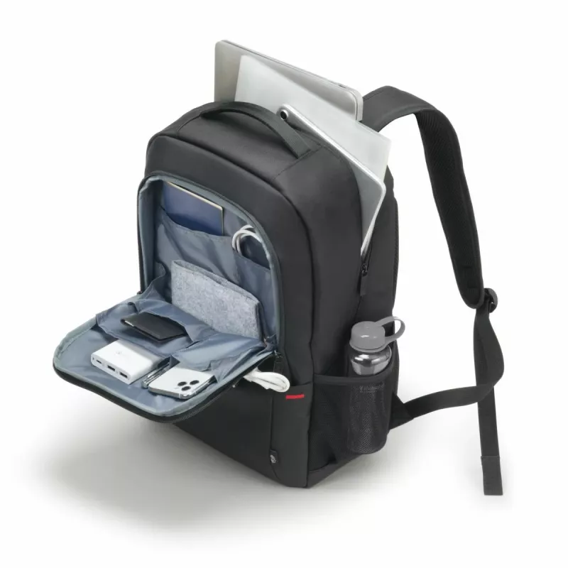 Mochila DICOTA Eco Backpack Plus Base – Mala para portátil 13-15,6 polegadas – Preto / 300d Rpet Poliéster