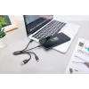 Cabo de carregamento USB DIGITUS USB A – Lightning+Micro B+Type-C M/M/M/M 15 cm Cabo 3-em-1, Algodão, CE, Preto