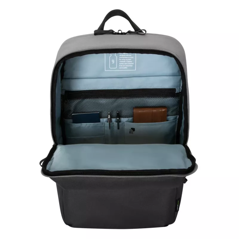 Mochila Targus Sagano 39,6 cm 15,6 polegadas Preto Cinzento 2 bolsos frontais