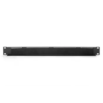 DIGITUS 1U Barra de passagem de cabos com escovas 44x483x11 mm, tamanho das escovas 27x423 mm, cor preto (RAL 9005)