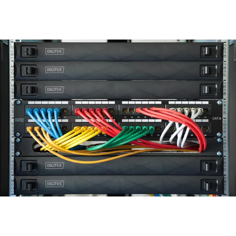 DIGITUS 1U Painel cego, encaixável, material ABS cor preto