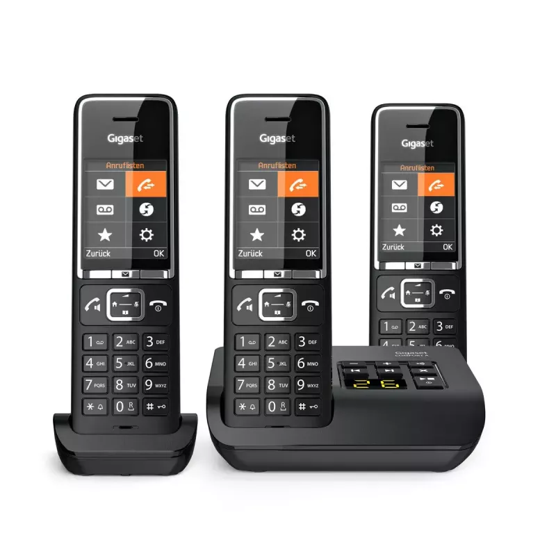 Telefone analógico Gigaset COMFORT 550A auscultador sem fios identificação de chamadas