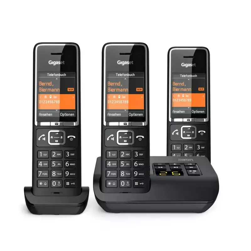 Telefone analógico Gigaset COMFORT 550A auscultador sem fios identificação de chamadas