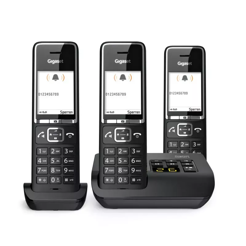 Telefone analógico Gigaset COMFORT 550A auscultador sem fios identificação de chamadas