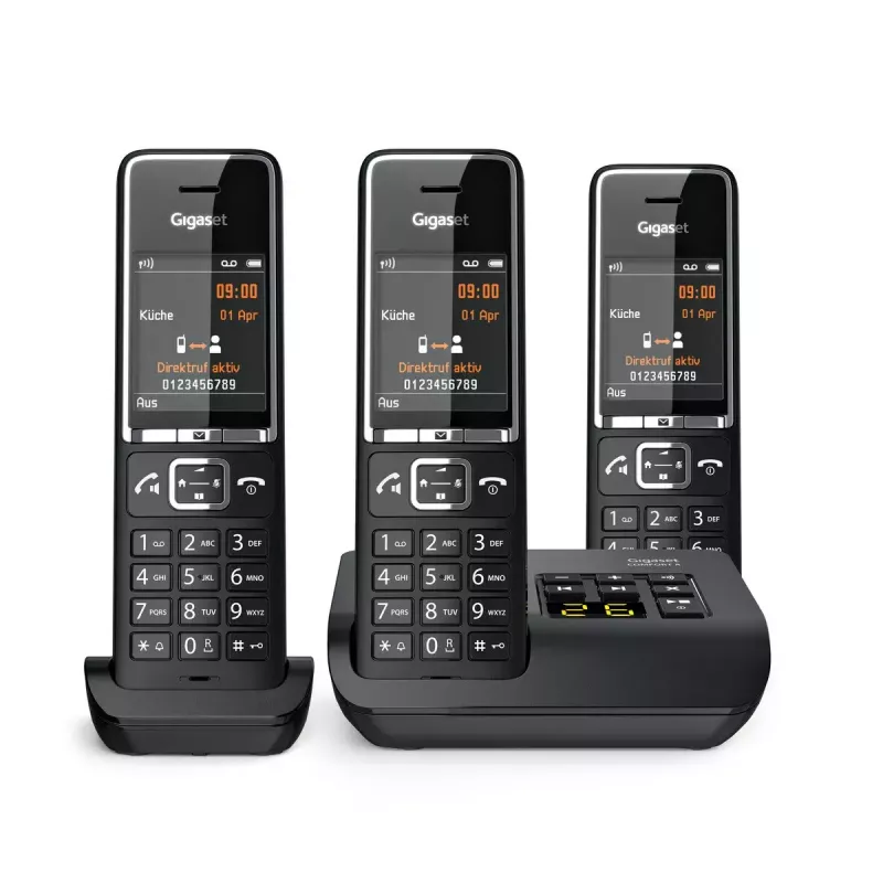 Telefone analógico Gigaset COMFORT 550A auscultador sem fios identificação de chamadas