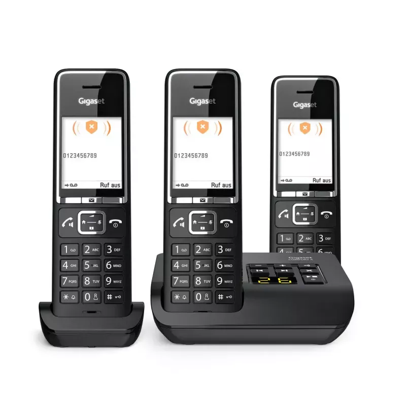 Telefone analógico Gigaset COMFORT 550A auscultador sem fios identificação de chamadas