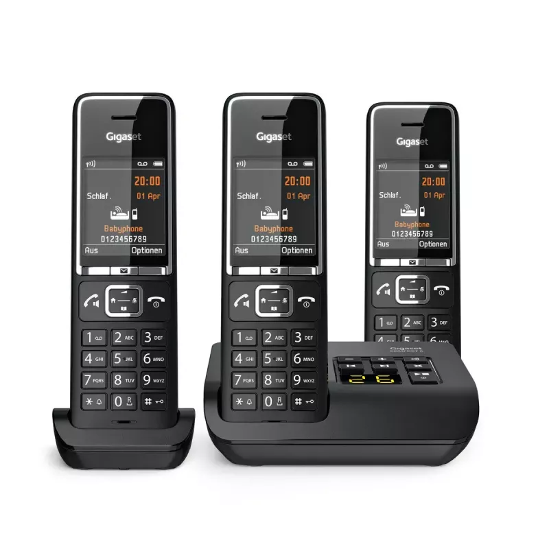 Telefone analógico Gigaset COMFORT 550A auscultador sem fios identificação de chamadas