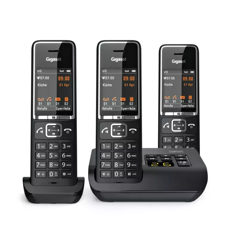 Telefone analógico Gigaset COMFORT 550A auscultador sem fios identificação de chamadas