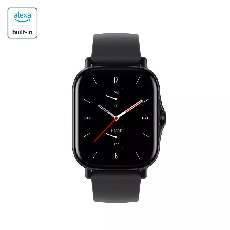 Amazfit GTS 2 smartwatch, 4,19 cm (1,65 polegadas) AMOLED, 43 mm, GPS, chamadas Bluetooth, 5 ATM, Midnight Black