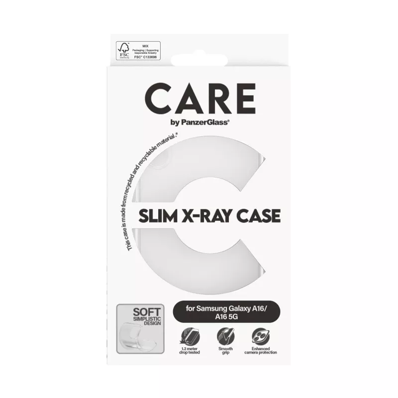 Capa PanzerGlass CARE by capa elegante transparente X-Ray Soft Basic Samsung A15 A15 5G