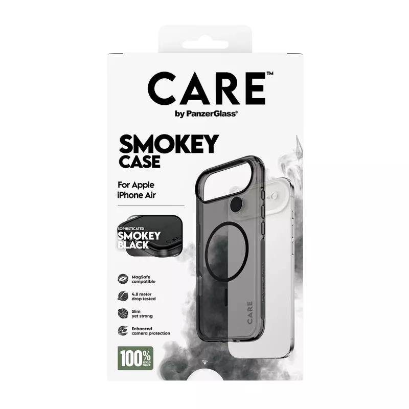 Capa PanzerGlass CARE™ by ® Urban Explorer Case Smokey com MagSafe preto iPhone Air