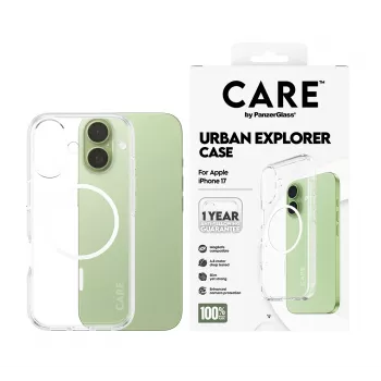 Capa PanzerGlass CARE™ by ® Urban Explorer Case Transparente com MagSafe branco iPhone 17