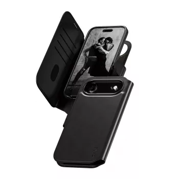 Capa de carteira PanzerGlass CARE Tango 2 em 1 com MagSafe para iPhone Air — preta