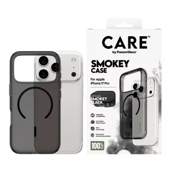 Capa protetora PanzerGlass CARE™ Urban Explorer Smokey com MagSafe preto para iPhone 17 Pro (TPU, preto)