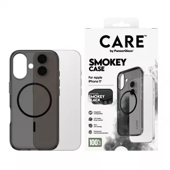 Capa PanzerGlass CARE™ by ® Urban Explorer Case Smokey com MagSafe preto iPhone 17