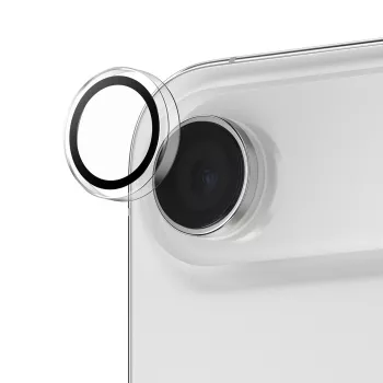 Protetor de lente da câmara PanzerGlass Hoops para iPhone Air — vidro temperado e silicone, transparente, 1 unid.