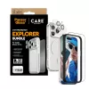 Conjunto de proteção de ecrã PanzerGlass CARE 3 em 1 Flagship Explorer para iPhone 17 Pro – vidro temperado, PET, silicone, transparente