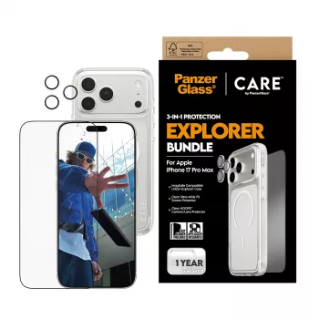 Conjunto PanzerGlass ® | CARE by ® Flagship 3 em 1 Urban Explorer iPhone 17 Pro Max