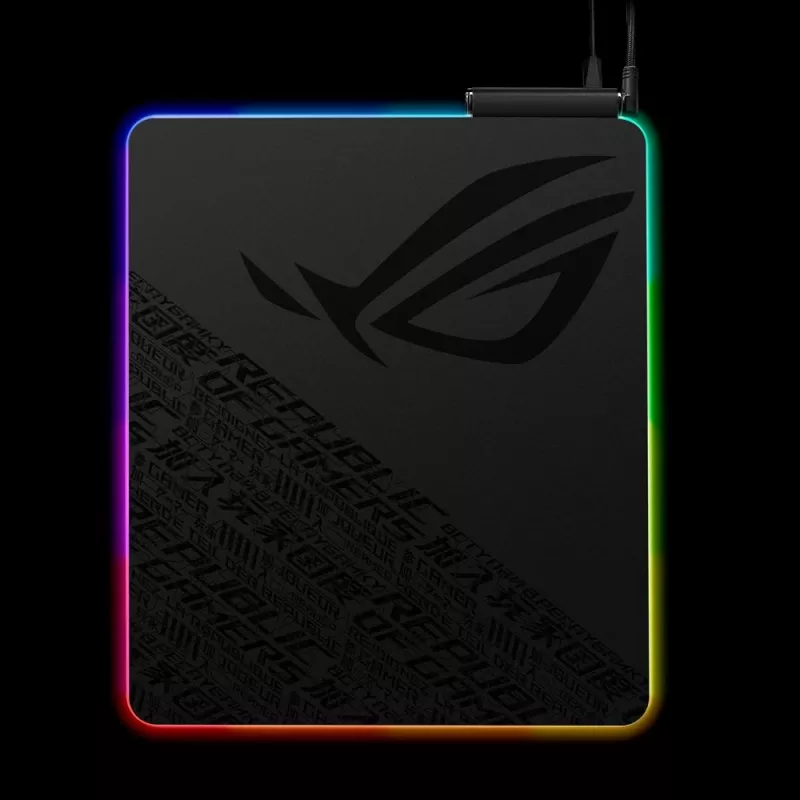 Tapete de rato gaming ASUS ROG Balteus Qi preto
