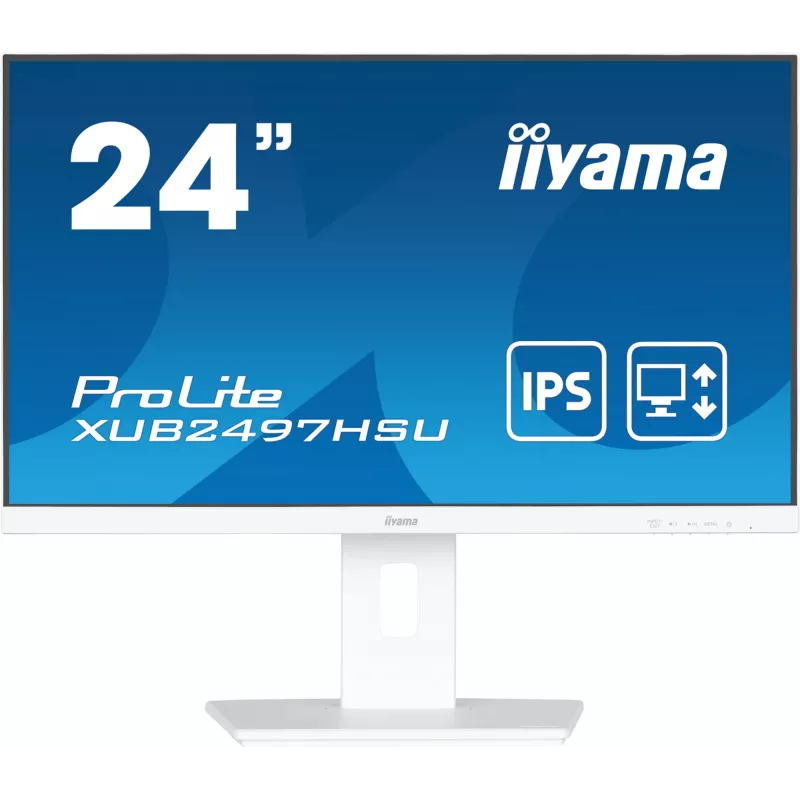 iiyama ProLite XUB2497HSU-W2 Monitor de computador 60,5 cm (23,8 polegadas) 1920 x 1080 píxeis Full HD LED branco
