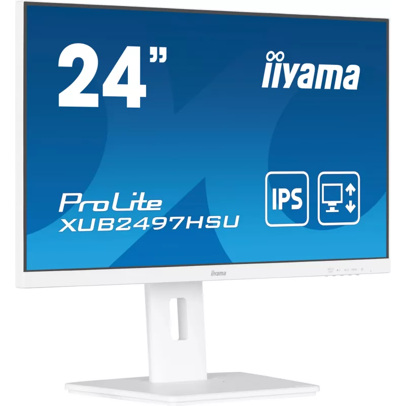 iiyama ProLite XUB2497HSU-W2 Monitor de computador 60,5 cm (23,8 polegadas) 1920 x 1080 píxeis Full HD LED branco