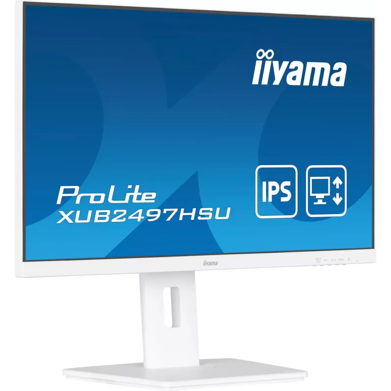 iiyama ProLite XUB2497HSU-W2 Monitor de computador 60,5 cm (23,8 polegadas) 1920 x 1080 píxeis Full HD LED branco