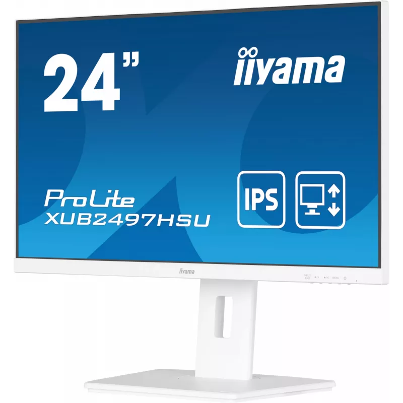 iiyama ProLite XUB2497HSU-W2 Monitor de computador 60,5 cm (23,8 polegadas) 1920 x 1080 píxeis Full HD LED branco