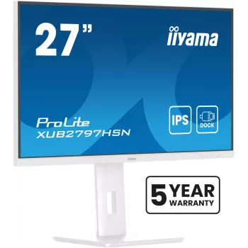 iiyama ProLite XUB2797HSN-W2 Monitor de computador 68,6 cm (27 polegadas) 1920 x 1080 píxeis Full HD LED branco