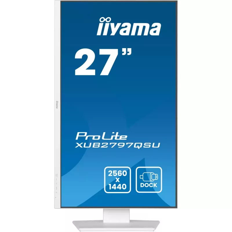 iiyama ProLite XUB2797QSU-W2 Monitor de computador 68,6 cm (27 polegadas) 2560 x 1440 píxeis Quad HD LED branco