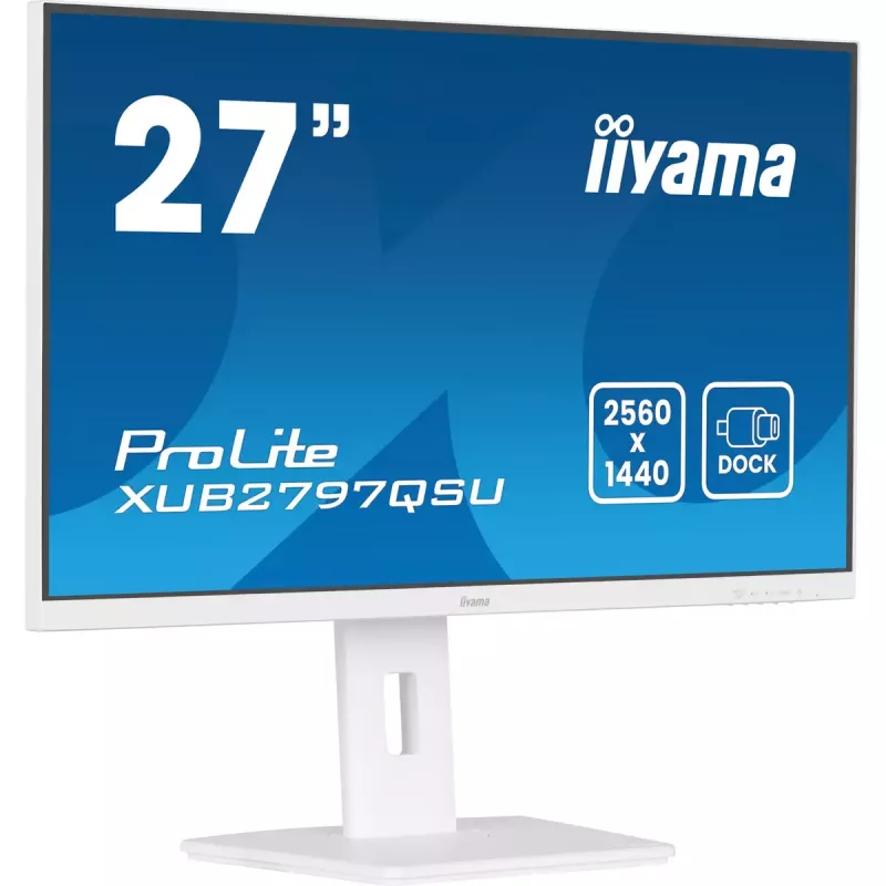 iiyama ProLite XUB2797QSU-W2 Monitor de computador 68,6 cm (27 polegadas) 2560 x 1440 píxeis Quad HD LED branco