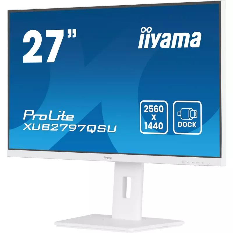 iiyama ProLite XUB2797QSU-W2 Monitor de computador 68,6 cm (27 polegadas) 2560 x 1440 píxeis Quad HD LED branco