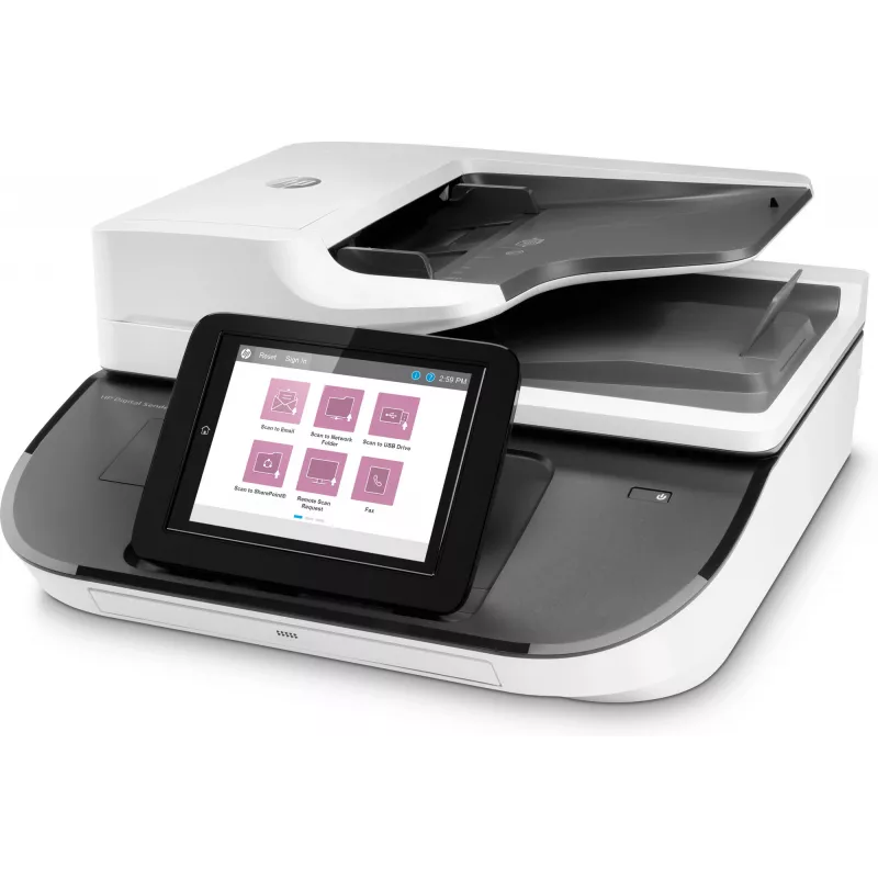 HP Flow 8500 fn2 Digitalizador de superfície plana e ADF 600 x 600 DPI