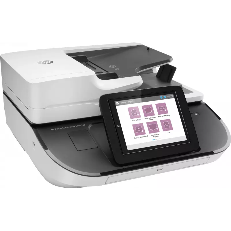 HP Flow 8500 fn2 Digitalizador de superfície plana e ADF 600 x 600 DPI