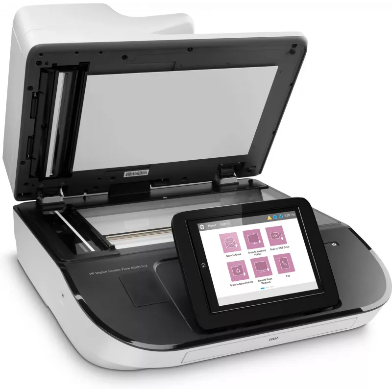 HP Flow 8500 fn2 Digitalizador de superfície plana e ADF 600 x 600 DPI