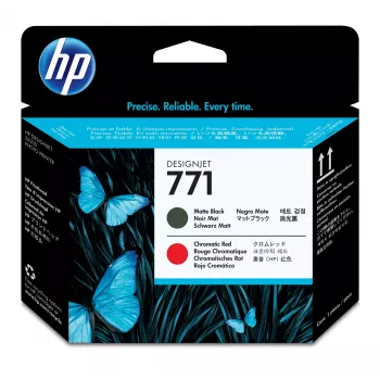 Cabeça de impressão HP 771 preto mate/vermelho cromático DesignJet