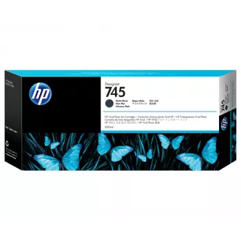 Cartucho HP 745, preto mate, 300 ml, F9K05A