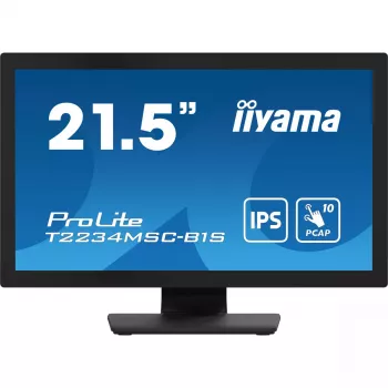 Monitor de computador iiyama ProLite T2234MSC-B1S 54,6 cm (21,5 polegadas) 1920 x 1080 píxeis Full HD ecrã tátil preto