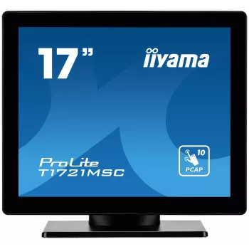 Monitor de computador iiyama ProLite T1721MSC-B2 43,2 cm (17 polegadas) 1280 x 1024 píxeis SXGA LED ecrã tátil de secretária preto