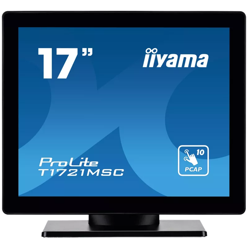 Monitor de computador iiyama ProLite T1721MSC-B2 43,2 cm (17 polegadas) 1280 x 1024 píxeis SXGA LED ecrã tátil de secretária preto