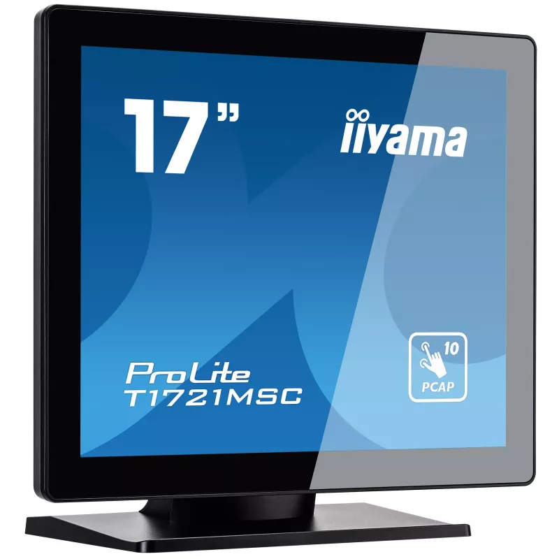 Monitor de computador iiyama ProLite T1721MSC-B2 43,2 cm (17 polegadas) 1280 x 1024 píxeis SXGA LED ecrã tátil de secretária preto