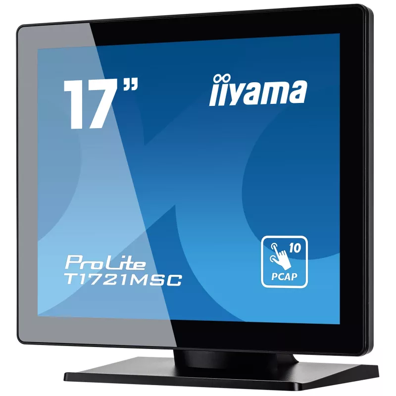 Monitor de computador iiyama ProLite T1721MSC-B2 43,2 cm (17 polegadas) 1280 x 1024 píxeis SXGA LED ecrã tátil de secretária preto