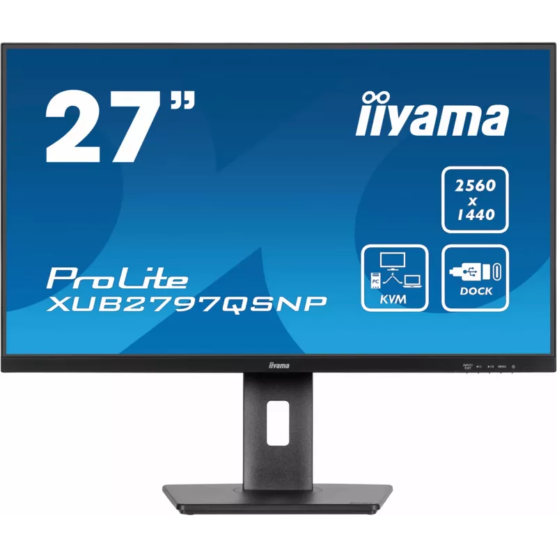 Monitor de computador iiyama ProLite XUB2797QSNP-B1 68,6 cm (27 polegadas) 2560 x 1440 píxeis Quad HD LED preto