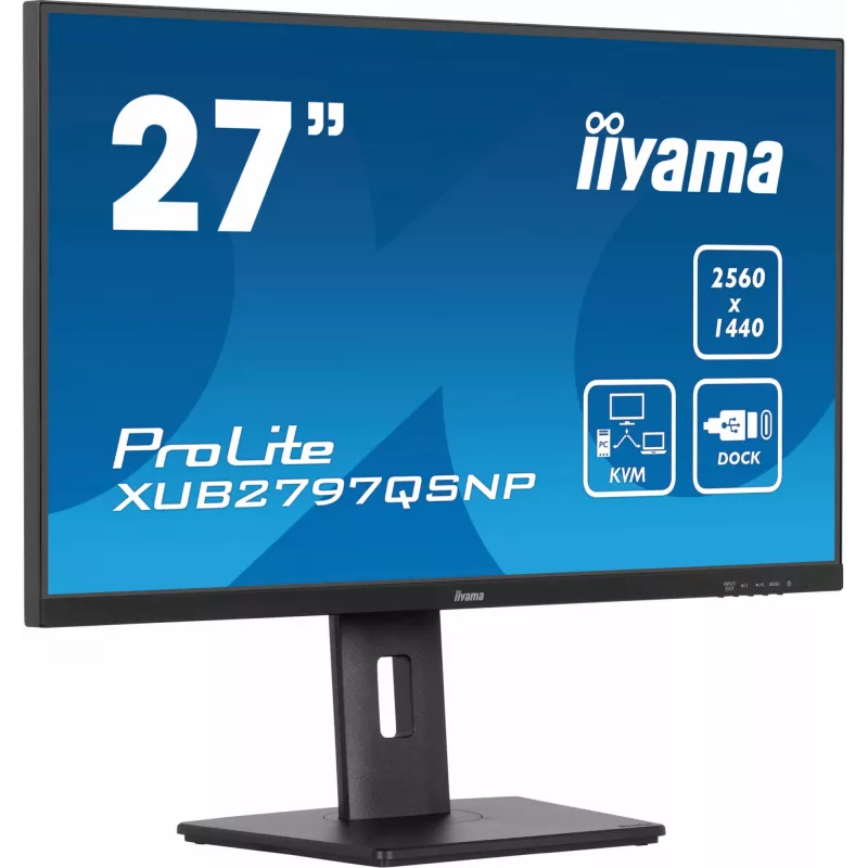 Monitor de computador iiyama ProLite XUB2797QSNP-B1 68,6 cm (27 polegadas) 2560 x 1440 píxeis Quad HD LED preto