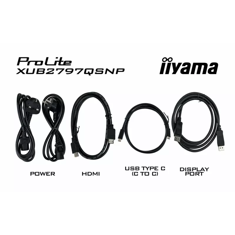 Monitor de computador iiyama ProLite XUB2797QSNP-B1 68,6 cm (27 polegadas) 2560 x 1440 píxeis Quad HD LED preto
