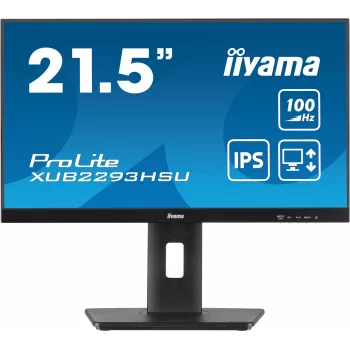 Monitor de computador iiyama ProLite XUB2293HSU-B7 54,6 cm (21,5 polegadas) 1920 x 1080 píxeis Full HD LED preto