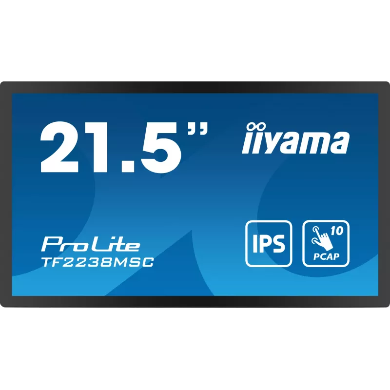 Monitor de computador iiyama TF2238MSC-B1 53,3 cm (21 polegadas) 1920 x 1080 píxeis Full HD LED ecrã tátil preto