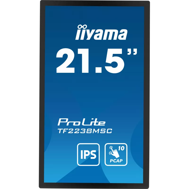 Monitor de computador iiyama TF2238MSC-B1 53,3 cm (21 polegadas) 1920 x 1080 píxeis Full HD LED ecrã tátil preto