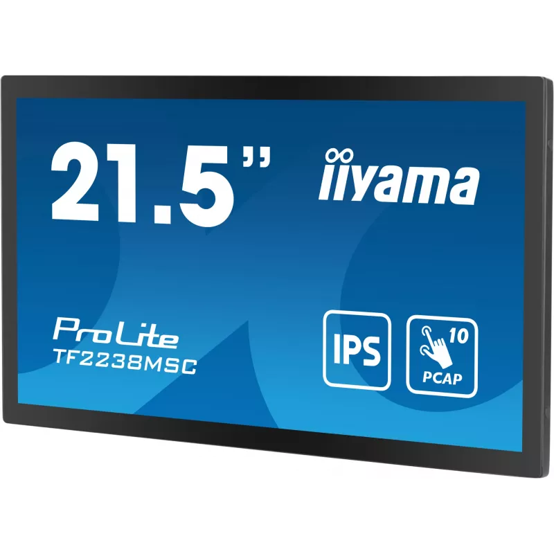 Monitor de computador iiyama TF2238MSC-B1 53,3 cm (21 polegadas) 1920 x 1080 píxeis Full HD LED ecrã tátil preto