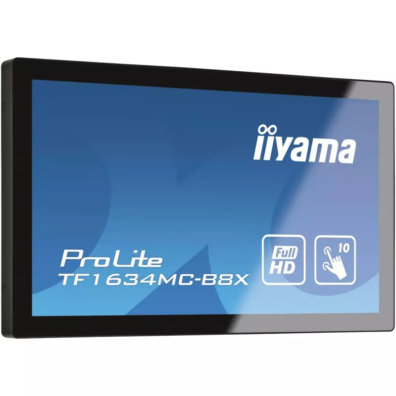 Monitor de computador iiyama ProLite TF1634MC-B8X 39,6 cm (15,6 polegadas) 1920 x 1080 píxeis Full HD LED ecrã tátil multiuso preto