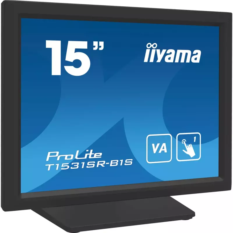 Monitor de computador iiyama T1531SR-B1S 38,1 cm (15 polegadas) 1024 x 768 píxeis XGA LCD ecrã tátil preto
